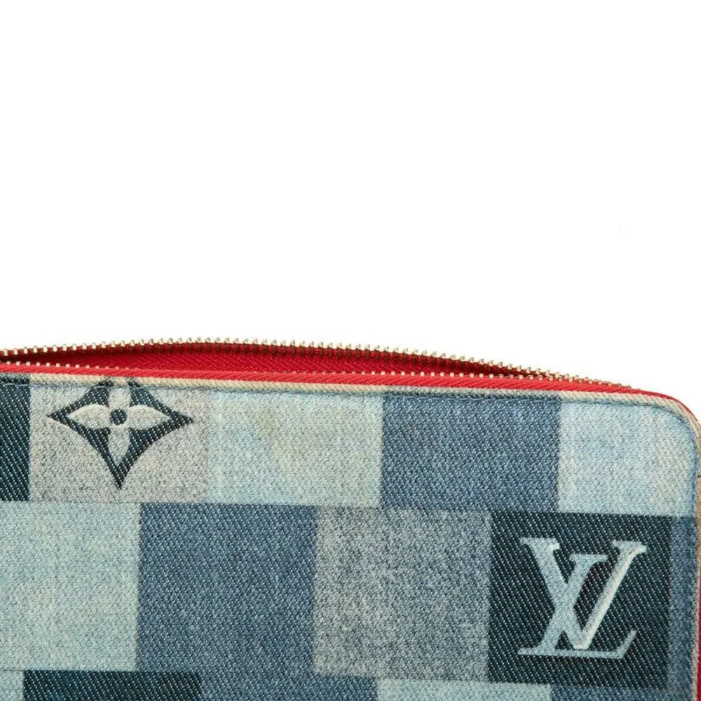 Louis Vuitton Zippy Wallet Patchwork Monogram Denim
